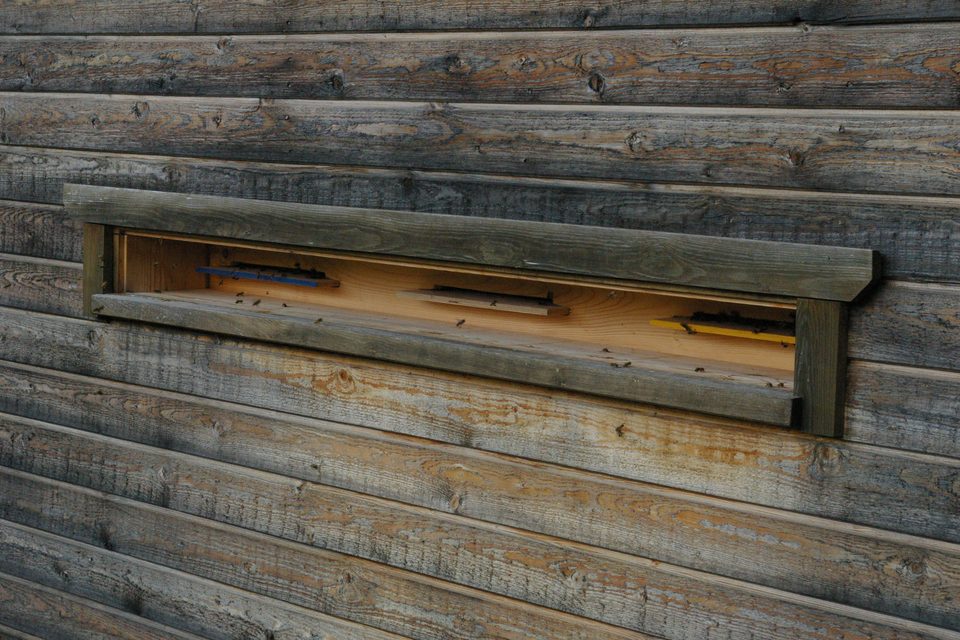 Ihamaru honey house – beekeeping training and visitors, completed 2017 · co-authors Margus Loks, Anne-Mai Pall (mural)