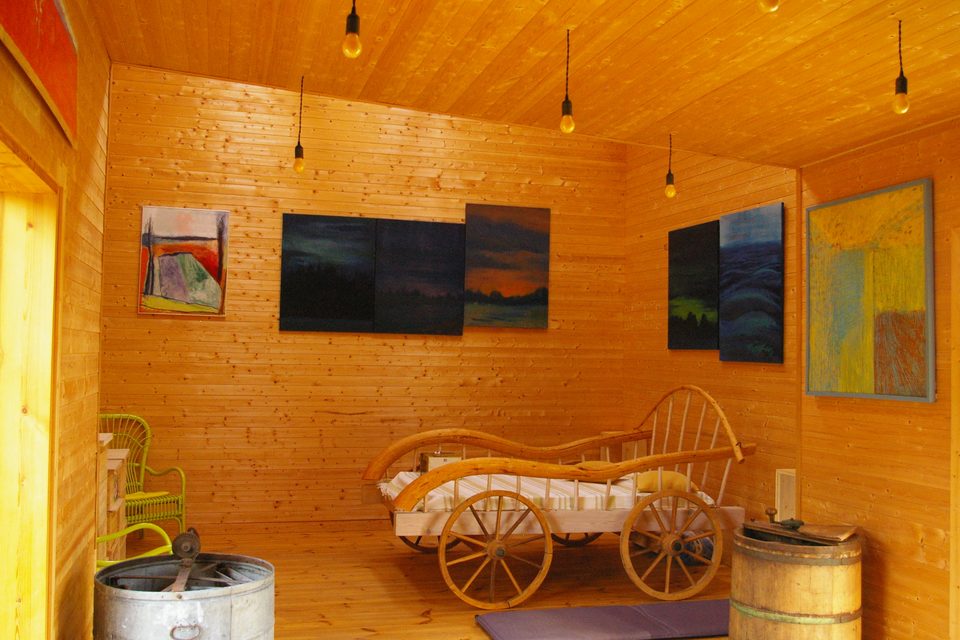 Ihamaru honey house – beekeeping training and visitors, completed 2017 · co-authors Margus Loks, Anne-Mai Pall (mural)